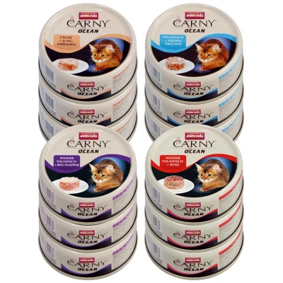 Afbeelding van 12x80g Ocean Oceaan Mix (4 smaken) animonda Carny Kattenvoer