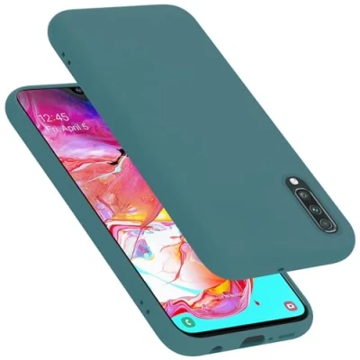Afbeelding van Cadorabo Hoesje geschikt voor Samsung Galaxy A70 / A70s in LIQUID GROEN Beschermhoes gemaakt van flexibel TPU silicone Case Cover