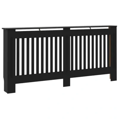 Afbeelding van vidaXL Radiatorombouw 172x19x81 cm MDF zwart