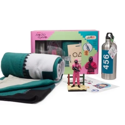 Afbeelding van Neamedia Icons Netflix Chill Kit Stranger Things, officiële licentie, fleecedeken, verzamelfiguur, thermosfles, stickers, cadeau idee voor Kerstmis, verjaardag