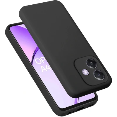 Afbeelding van Cadorabo Hoesje geschikt voor Oppo A40 in LIQUID ZWART Beschermhoes gemaakt van flexibel TPU silicone Case Cover