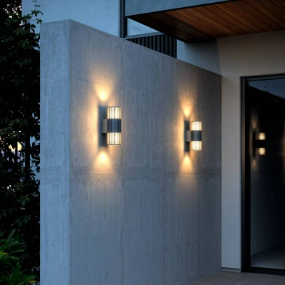 Afbeelding van NORDLUX Aludra Double Wall light Seaside anthracite