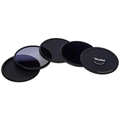 Afbeelding van Rollei Premium Nd Filterset, Grijs, (1x 8, 64 En 1000 Filter), Van Gorilla Glas, Met Aluminium Beschermdeksel, 82 mm
