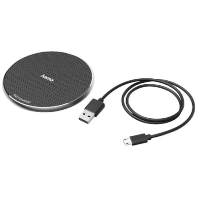 Afbeelding van Hama Wireless Charger Qi Fc10 10 W Draadloze Smartphone Oplaadpad Zwart