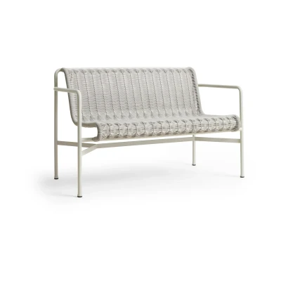 Afbeelding van HAY Palissade Cord Dining bank met armleuningen Sky grey