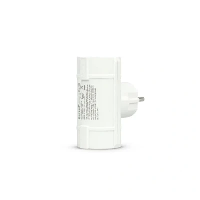 Afbeelding van Garza Power dubbelzijdige adapter (2 geaarde stopcontacten) met aarding, blisterformaat, wit