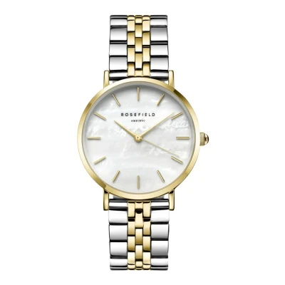 Afbeelding van Rosefield UWDSSG U30 Upper East Side horloge dameshorloge GoudkleurZilverkleur