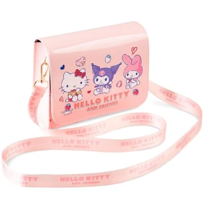 Afbeelding van Hello Kitty Handtas voor meisjes en tieners, crossbody schoudertas met verstelbare riem, modieus reizen, meisjesgeschenken, roze, Eén maat