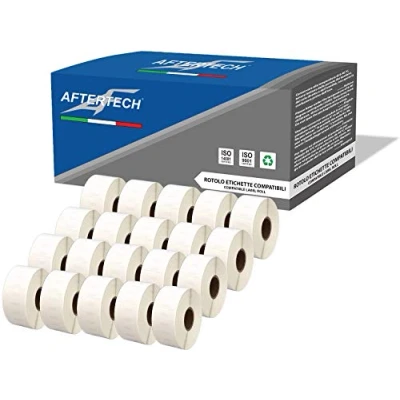 Afbeelding van Aftertech 20 x 11355 19 51 mm compatibele zelfklevende etiketten (500 etiketten/rol = 10.000 in totaal) voor Dymo LabelWriter Seiko SLP etiketteermachines S0722550