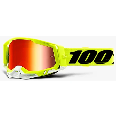 Afbeelding van 100% 2021 Racecraft 2 Crossbril Geel (Lens: Rood)