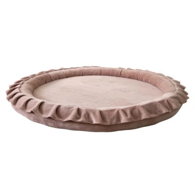 Afbeelding van Speelnest Speelmat Rond Moje Soft Velvet Dark Beige