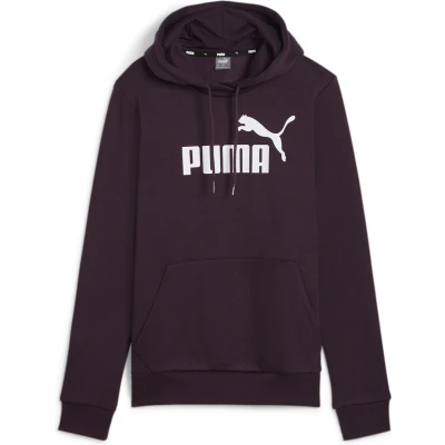 Afbeelding van Puma LOGO Hoodie Hoodie, Dames, Maat: Small, Midnight plum