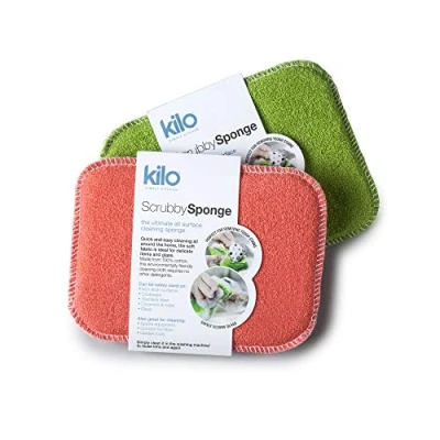 Afbeelding van Kilo Scrubby Sponge Non Scratch Pot Scourer met Absorberende Kern, Multifunctionele Set van 2 (Verschillende Kleuren), One Size