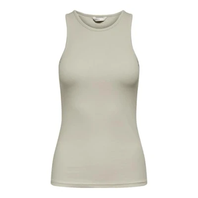 Afbeelding van ONLY ribgebreide singlet ONLKENYA ecru