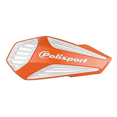 Afbeelding van POLISPORT 8308400004 Handkappen MX AIR 1 Style bevestigingspunt van kunststof inclusief montageset compatibel met alle enduro/mx/atv modellen in kleur oranje/wit