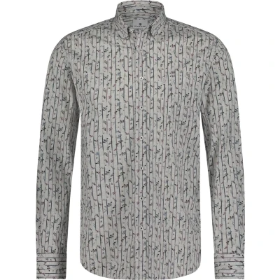Afbeelding van State Of Art Overhemd Streep Paars maat XL Heren met Regular fit Pasvorm Stretch Suitable Herenkleding