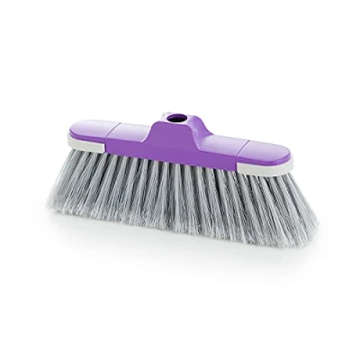 Afbeelding van Maya 02011 maanbezem met gemiddelde vezelhardheid, ideaal voor vegen binnenshuis, paars en grijs
