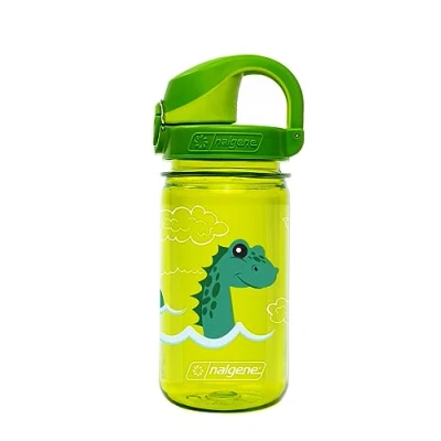 Afbeelding van Nalgene Sustain 340 ml Tritan BPA vrije kinderwaterfles van 50% kunststofafval, lekvrij, duurzaam, vrij, karabijnvriendelijk, herbruikbaar, Green Nessie