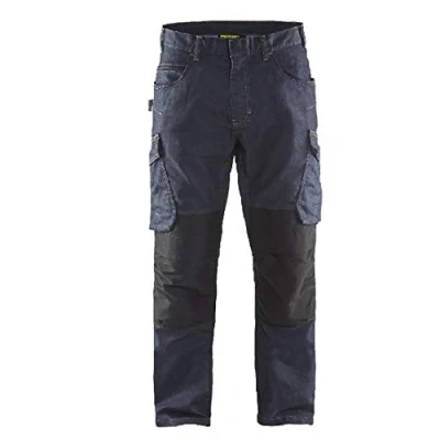 Afbeelding van Blaklader Service werkbroek denim 1497 1141 Marineblauw/Zwart D112