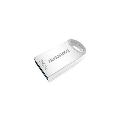 Afbeelding van Transcend JetFlash TS256GJF710S, kleine en compacte USB stick 3.1 Gen 1 (voor de sleutelhanger), 256 GB, zilver