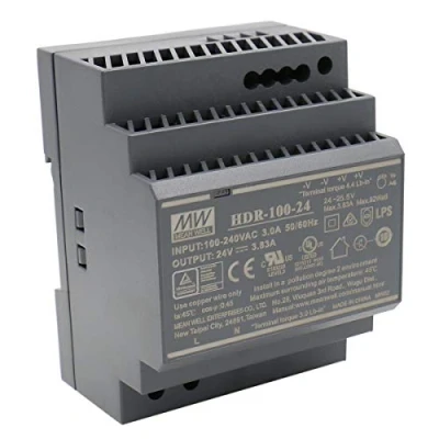Afbeelding van Mean Well HDR 100 24 AC DC Ultra Slim DIN rail voeding, CV