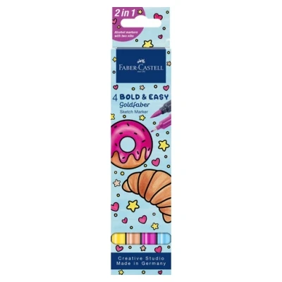 Afbeelding van Sketchmarker Faber Castell Goldfaber etui 4 stuks Bold Easy II World o