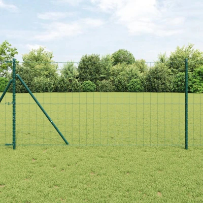 Afbeelding van vidaXL Euro Fence Set van 2 Groen Gepoedercoat Staal 10 x 1.2 m