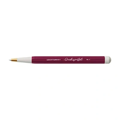 Afbeelding van LEUCHTTURM1917 365594 Drehgriffel Nr. 1, Port Red balpen met blauwe inkt