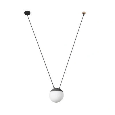 Afbeelding van Faro Lighting Mine 1 Light Plafond Hanger Hout, Donkergrijs, E27