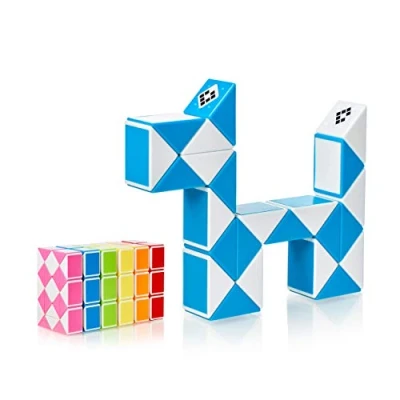 Afbeelding van CUBIDI® Magic Snake Met 24 Blokken blauw