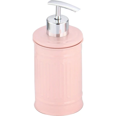Afbeelding van MSV Zeeppompjedispenser Industrial metaal lichtroze 17 cm