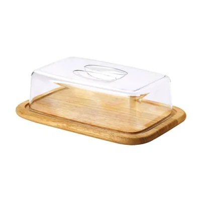 Afbeelding van Continenta Kaasbel, kaasplank, hoekig, van rubberhout, afmeting: 30 x 20 8,5 cm