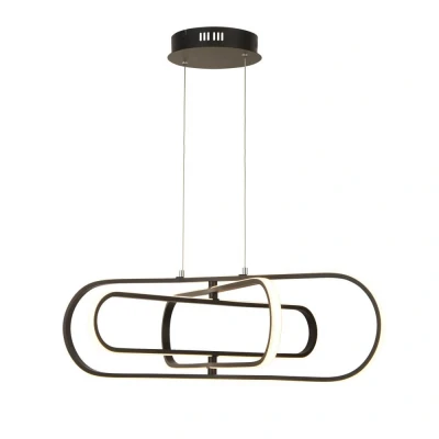 Afbeelding van Searchlight Strakke zwarte hanglamp Clip 61775BK
