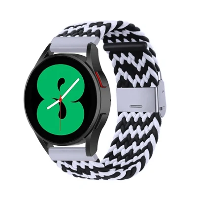 Afbeelding van Huawei GT 4 41mm Braided nylon bandje Zwart / wit