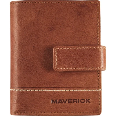 Afbeelding van Maverick rough gear pasjeshouder creditcardhouder supercompact RFID cognac