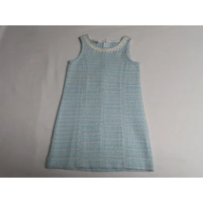 Afbeelding van Jurk Kleedje zonder mouwen beige , groen blauw 3 jaar 98