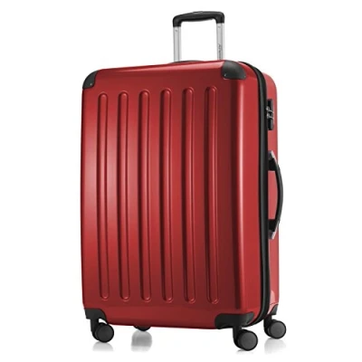 Afbeelding van HAUPTSTADTKOFFER ALEX koffer met harde schaal, trolley, rolkoffer, reiskoffer, 4 dubbele wielen, uitbreiding, rood, 75 cm,