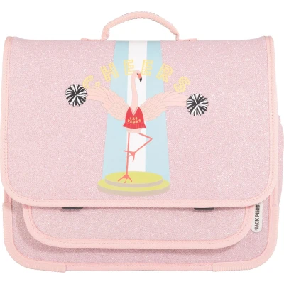 Afbeelding van Jack Piers Boekentas/Schoolbag Paris Large Flamingo 32x15x38cm Roze