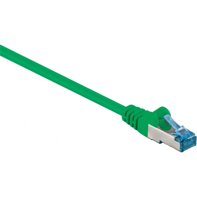 Afbeelding van S/FTP CAT6a 10 Gigabit netwerkkabel / groen LSZH 0,50 meter