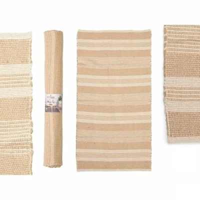 Afbeelding van Tapijt GiftDecor NO.01 Wit Bruin 70 x 140 cm (8 Stuks)