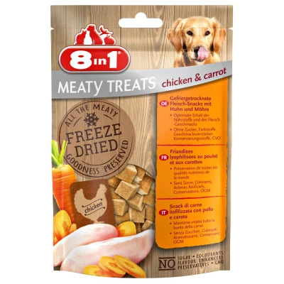 Afbeelding van 8in1 Freeze Dried 50 g Hondensnacks Kip&amp;Wortel