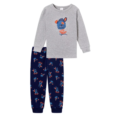 Afbeelding van Schiesser SET Pyjama voor kinderen, Maat: 92, Grau
