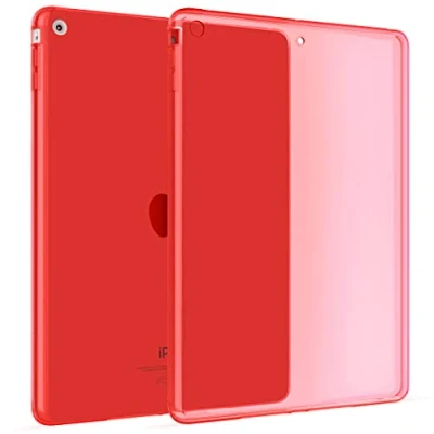 Afbeelding van Okuli Transparante Slanke Siliconen Hoes voor Apple iPad Air 1 in Rood