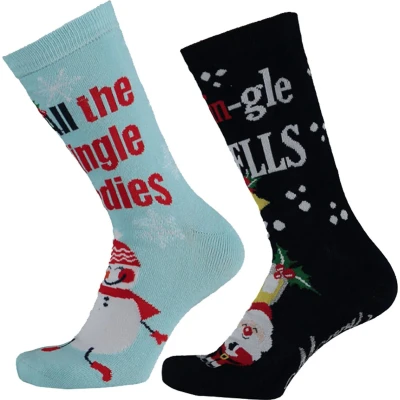 Afbeelding van Apollo 2 Pack Foute Dames Kerstsokken Print Maat 36 41
