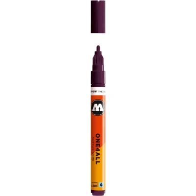 Afbeelding van Molotow ONE4ALL 2mm Acryl Marker Paars/Roze Geschikt voor vele oppervlaktes zoals canvas, hout, steen, keramiek, plastic, glas, papier, leer...