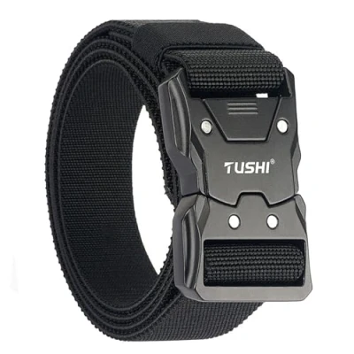 Afbeelding van Tactische riem, heavy duty verstelbare militaire stijl, nylon riem met zinklegering gesp, snelsluiting, taillegesp