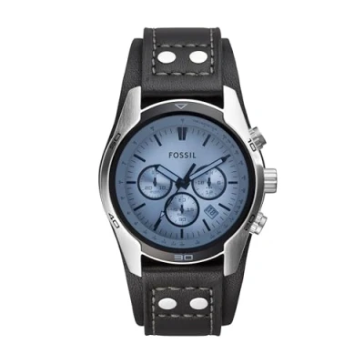 Afbeelding van Fossil Coachman Chronograph zwart leren horloge