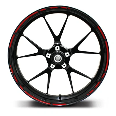 Afbeelding van Complete set van 12 stickers in GP design voor 16 inch, 17 18 inch en 19 motorvelgen, autovelgen fietsvelgen zeer dunne folie