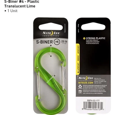 Afbeelding van Nite Ize S Biner Plastic #4 Lime Translucent