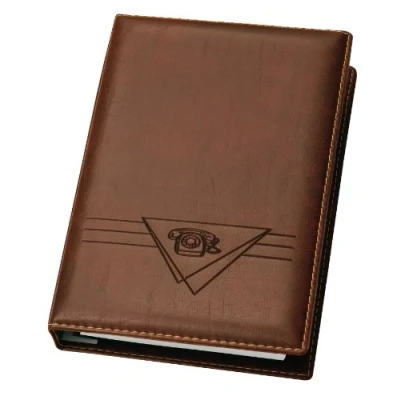 Afbeelding van Veloflex 4150760 telefoonringboek exquisiet adresboek, 4 ring mechaniek, 145 x 225 mm, met register, bruin